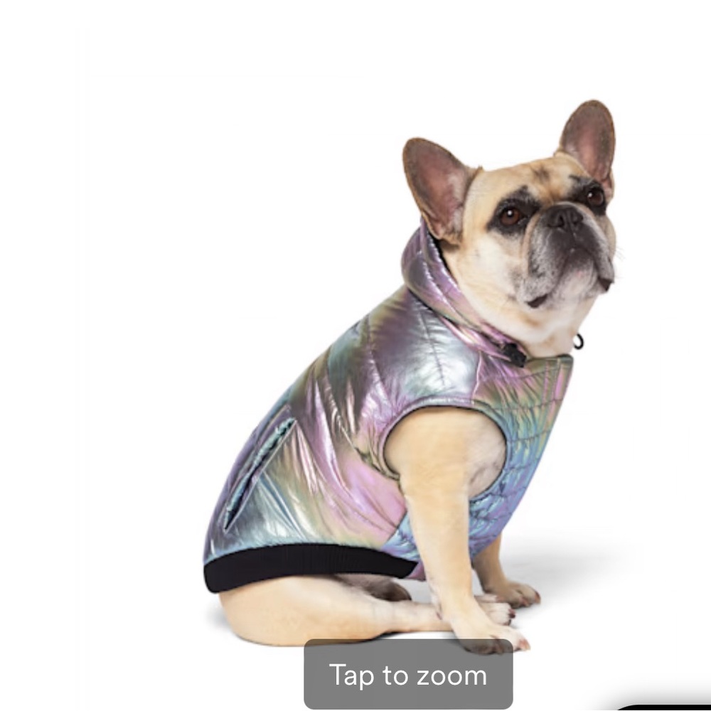 Canada Pooch Iridescent Shiny Puffer Vest Coat for Dogs